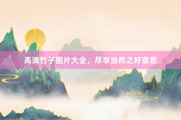 高清竹子图片大全，尽享当然之好意思
