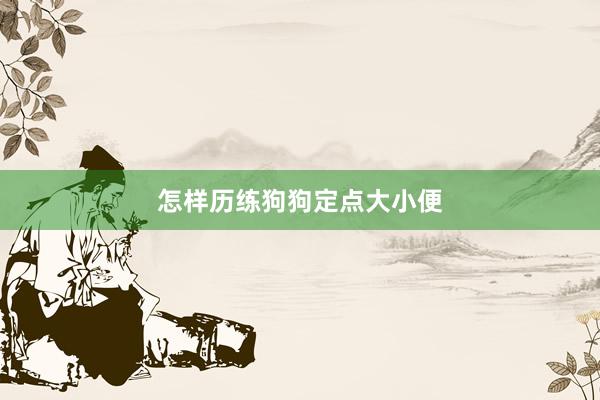 怎样历练狗狗定点大小便